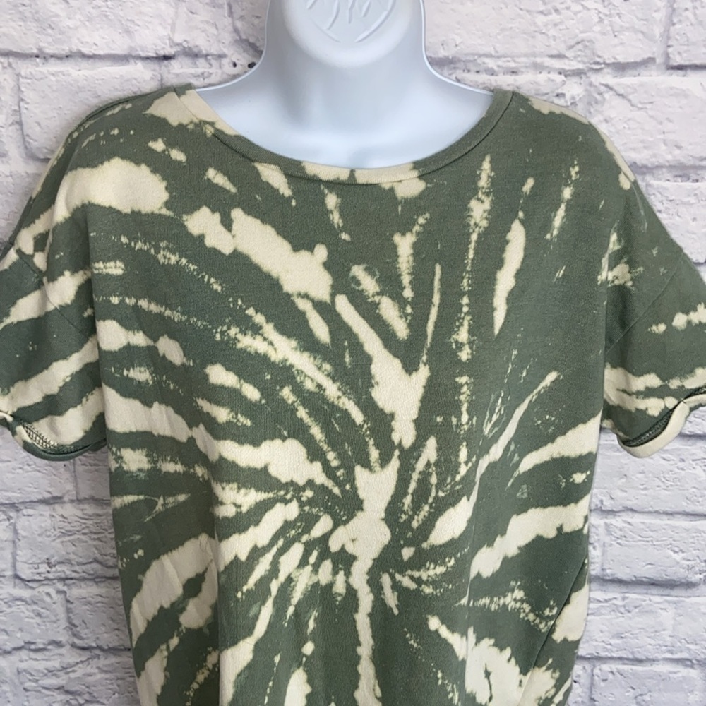 Olive & Oak size Small Terry Green Bleach Tie-Dye Sweatshirt - Picture 2 of 13